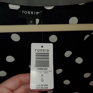Torrid B/W Polka Dot Top
